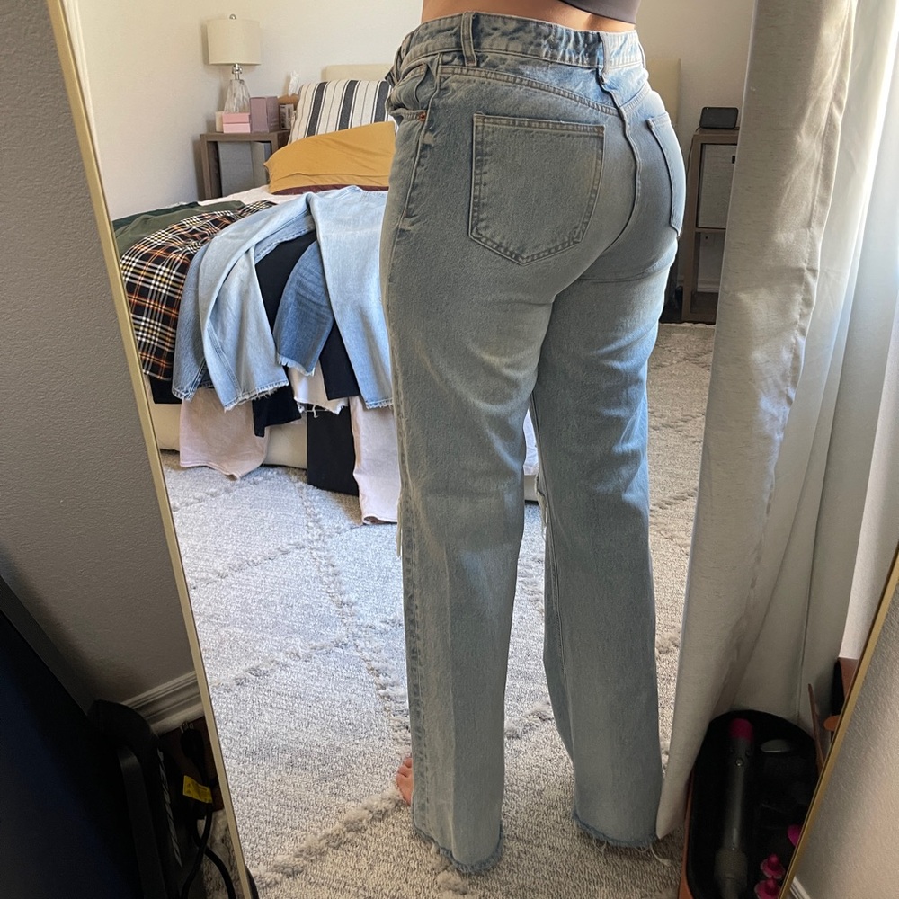 Zara Women's Light Blue Straight Leg Jeans